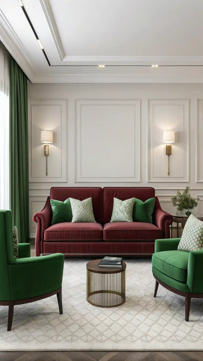 18 Green And Burgundy Living Room Decor Ideas 17 image 765