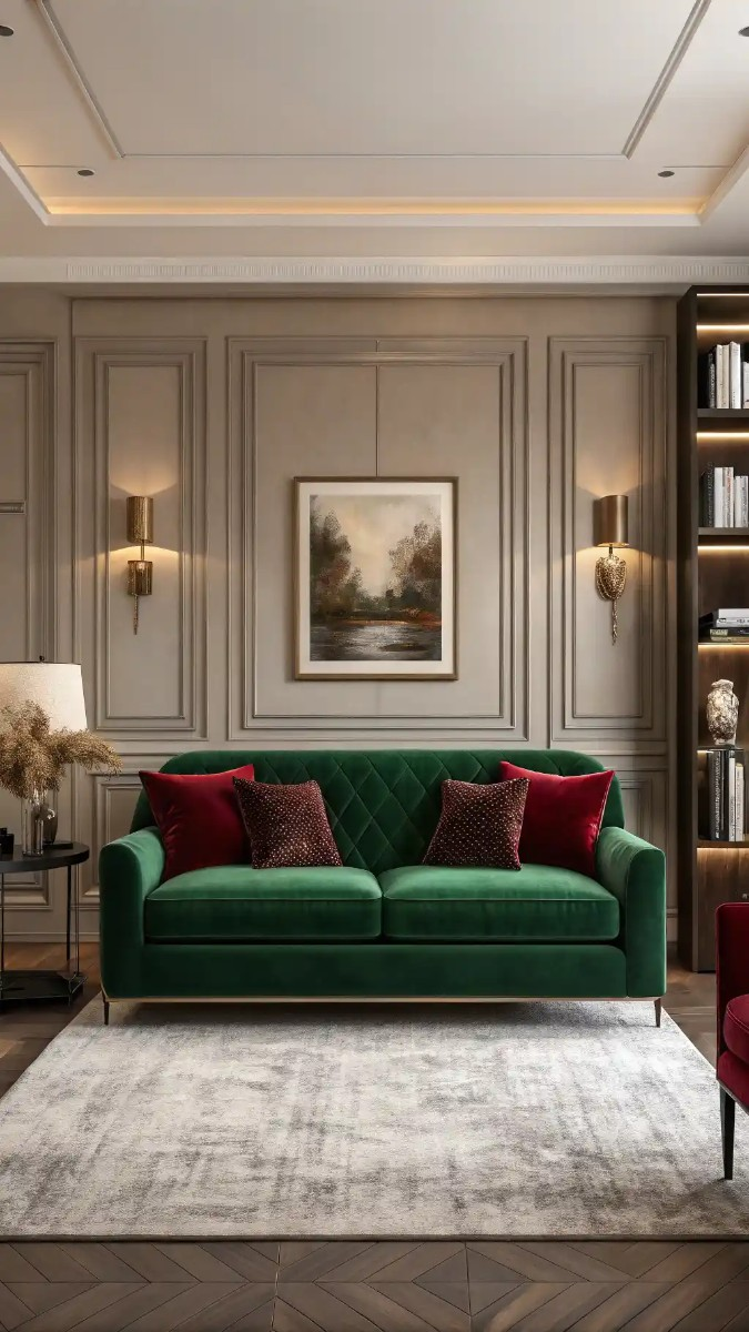 18 Green And Burgundy Living Room Decor Ideas 18 image 766