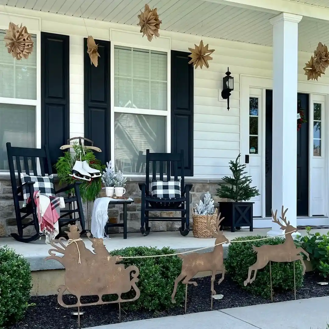 20 Farmhouse Christmas Decor Front Yard Ideas You’ll Love 21 image 786
