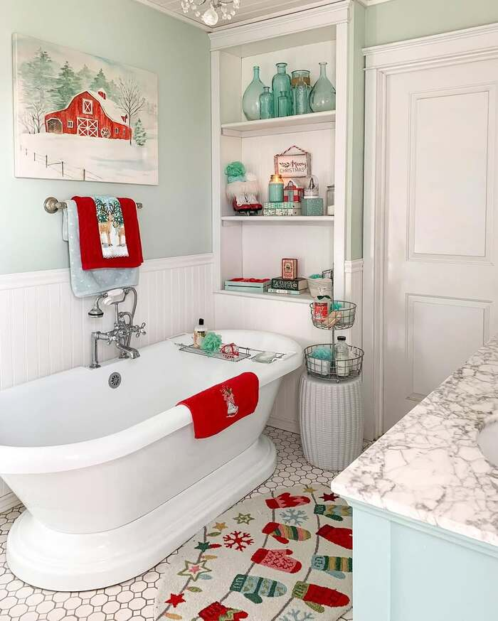 12 Cozy and Cute Christmas Bathroom Rugs You’ll Love 6 image 19