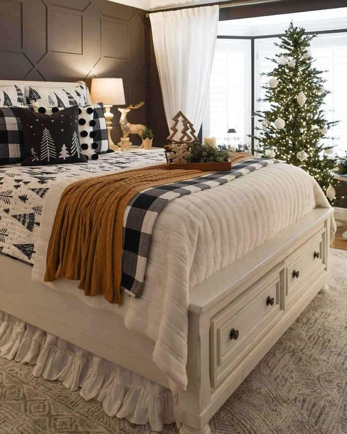 16 White Christmas Bedroom Decor That Feels Pure Magic 3 image 28