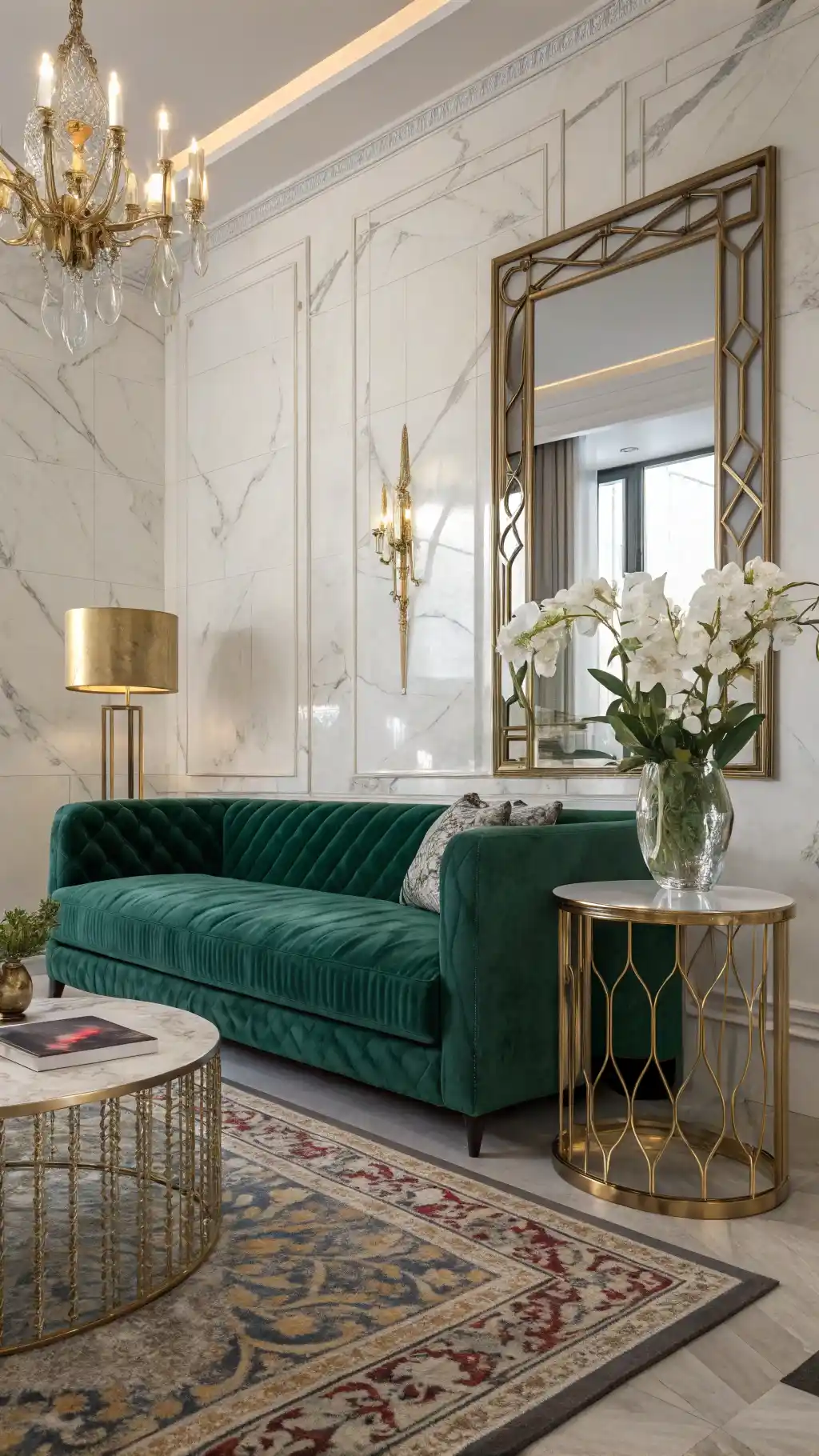21 White Marble Tiles for Living Room: Elevate Your Space 3 image 1