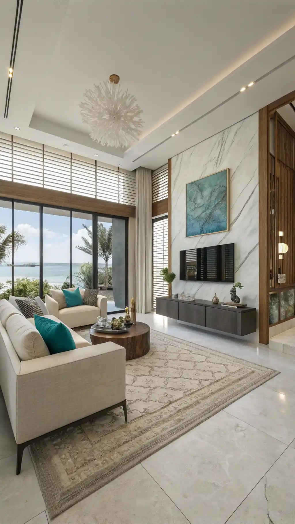 21 White Marble Tiles for Living Room: Elevate Your Space 20 image 18