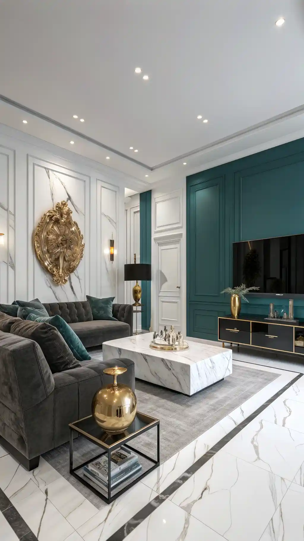 21 White Marble Tiles for Living Room: Elevate Your Space 5 image 3